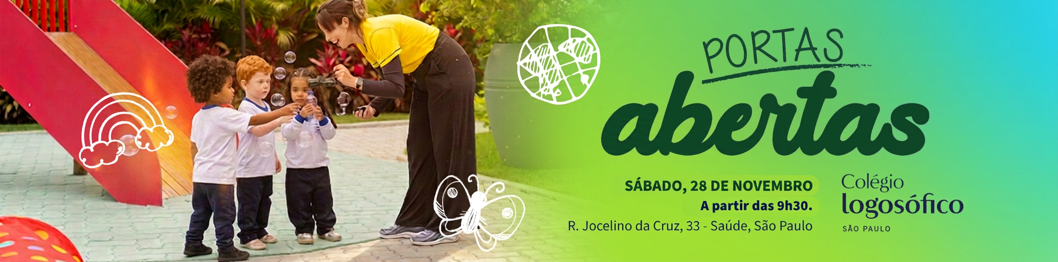 Portas Abertas — Sábado, 28 de novembro, a partir das 9h30. R. Jocelino da Cruz, 33 - Saúde, São Paulo